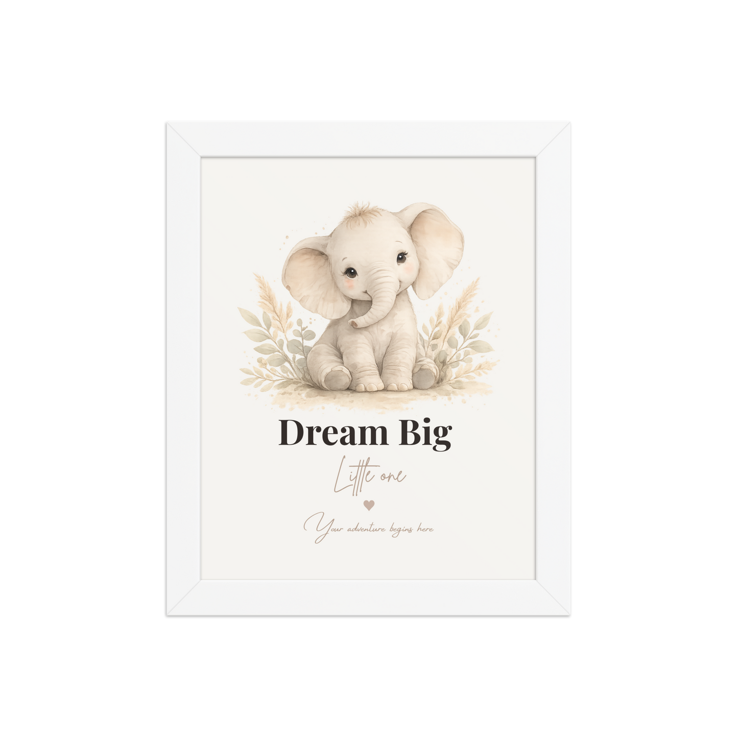 Watercolour Elephant Nursery Print | Safari Dreams Collection