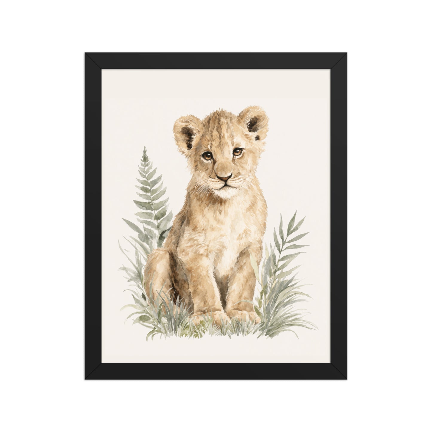 Safari Lion Nursery Print | Watercolour Lion Wall Art