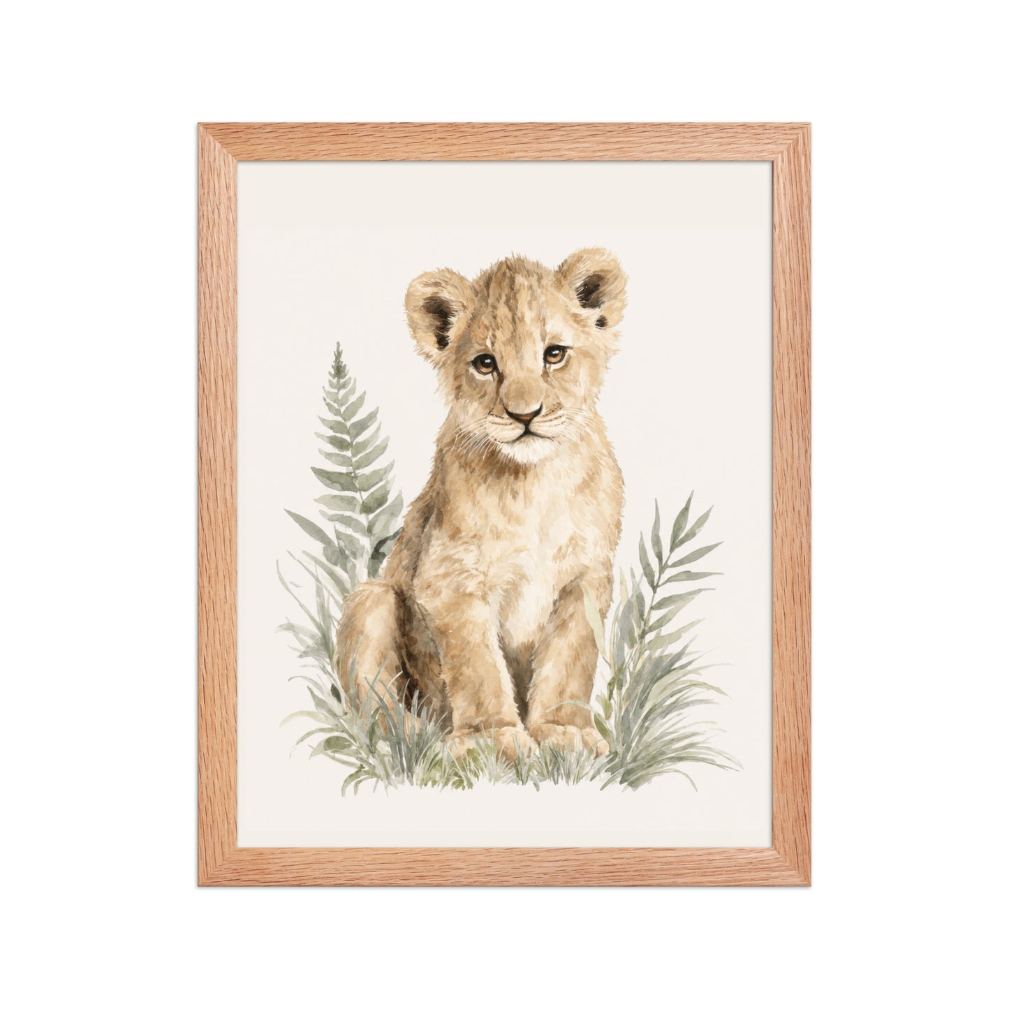 Safari Lion Nursery Print | Watercolour Lion Wall Art