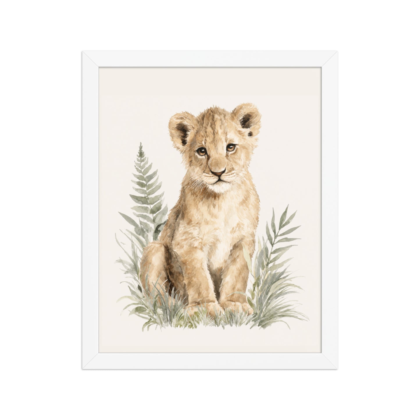 Safari Lion Nursery Print | Watercolour Lion Wall Art