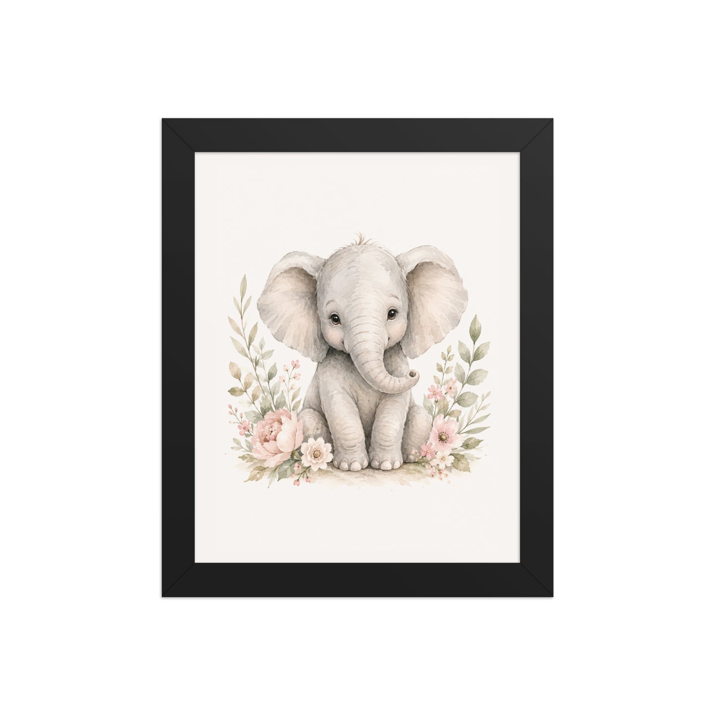 Watercolour Elephant Nursery Print | Blush Dreams Collection