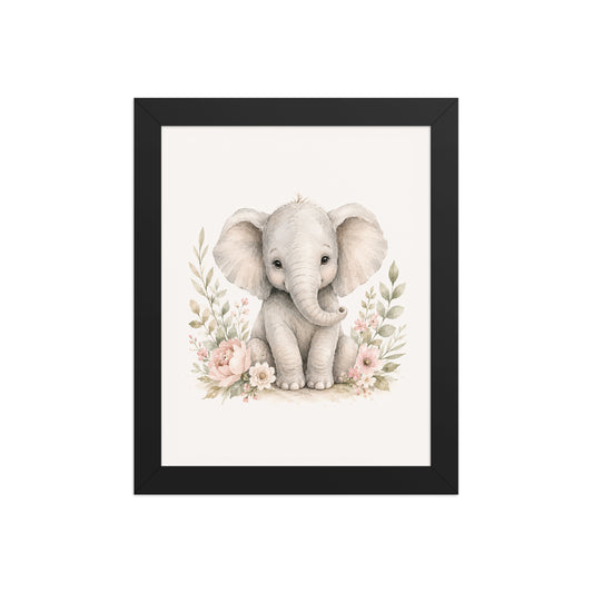 Watercolour Elephant Nursery Print | Blush Dreams Collection