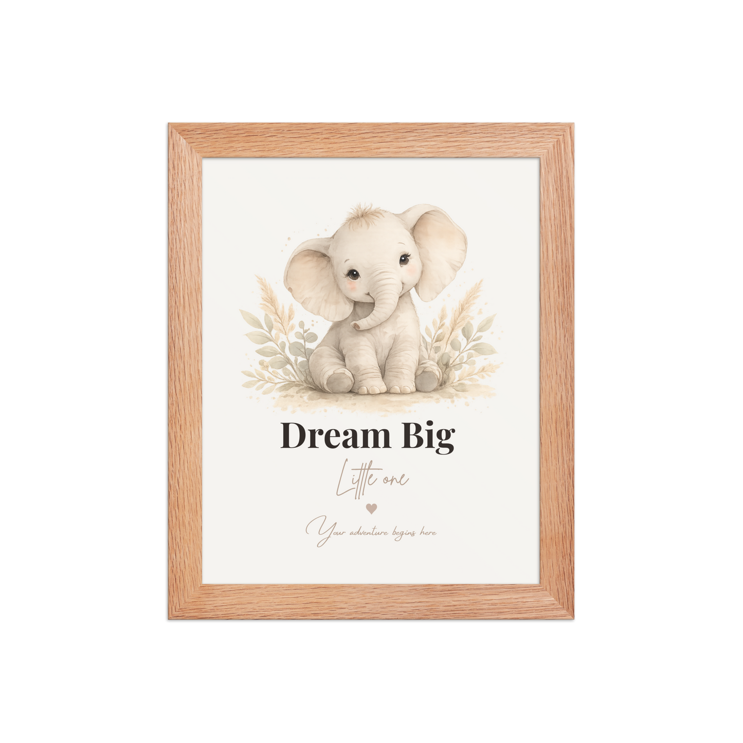 Watercolour Elephant Nursery Print | Safari Dreams Collection