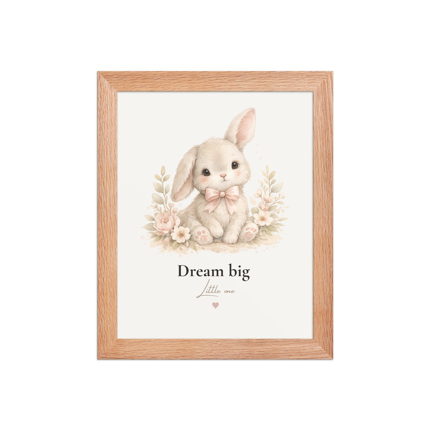 Dream Big Little One Bunny Print | Nursery Wall Art | Little Dreams Co.