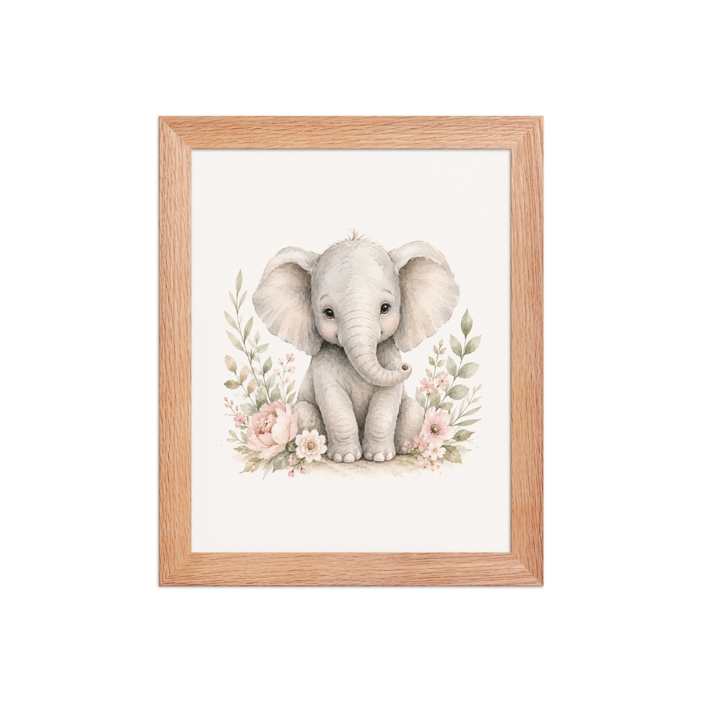 Watercolour Elephant Nursery Print | Blush Dreams Collection