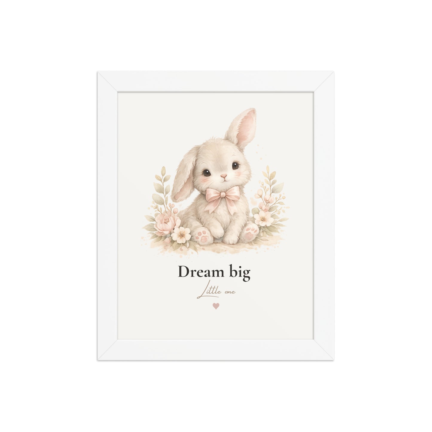 Dream Big Little One Bunny Print | Nursery Wall Art | Little Dreams Co.