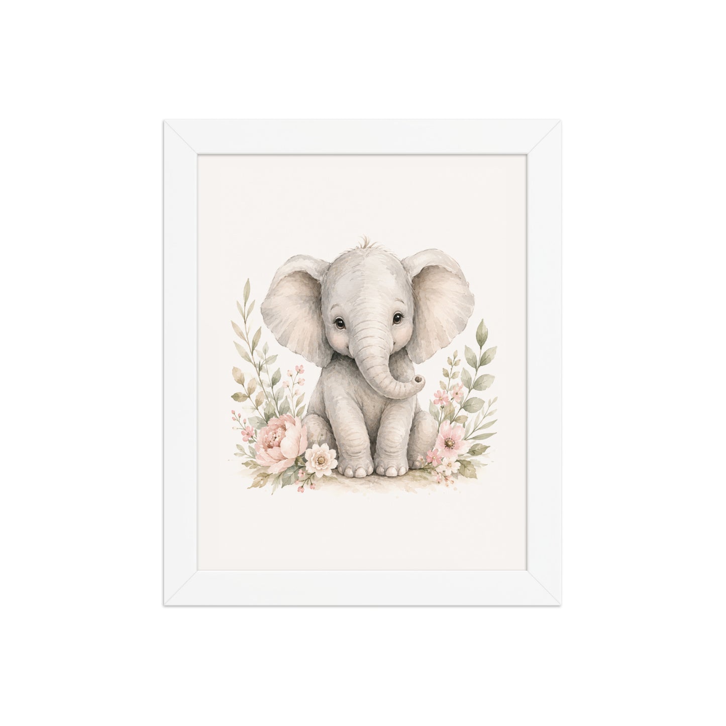 Watercolour Elephant Nursery Print | Blush Dreams Collection