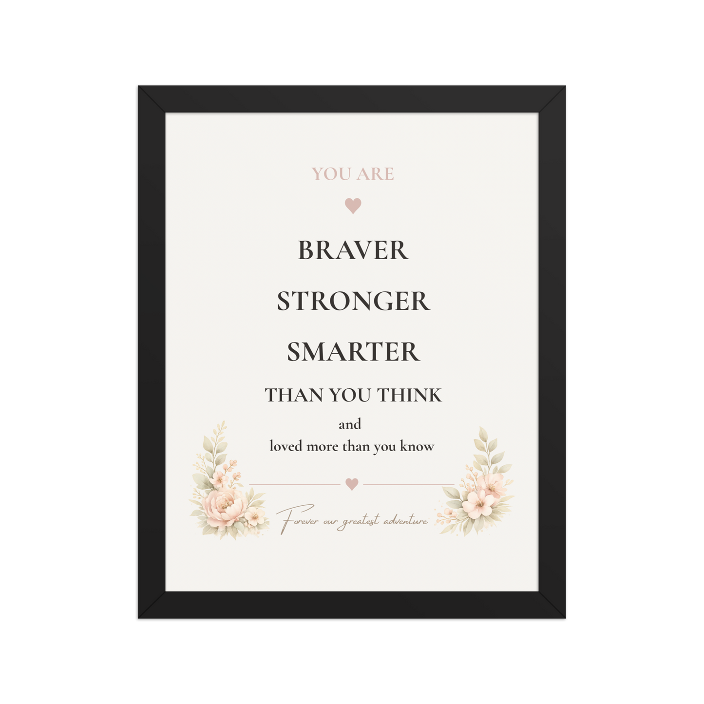 You Are Braver Nursery Quote Print | Framed Children’s Wall Art