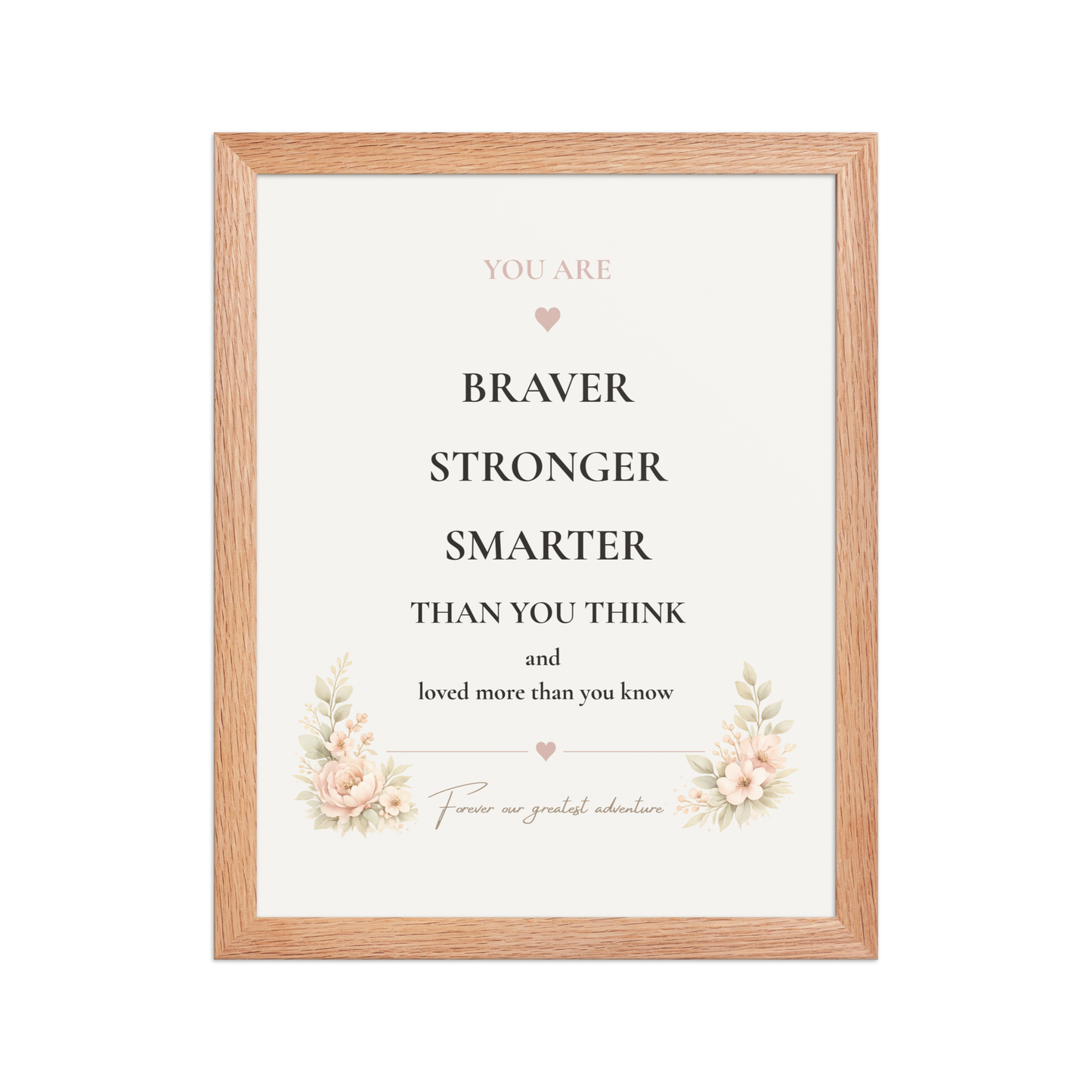 You Are Braver Nursery Quote Print | Framed Children’s Wall Art