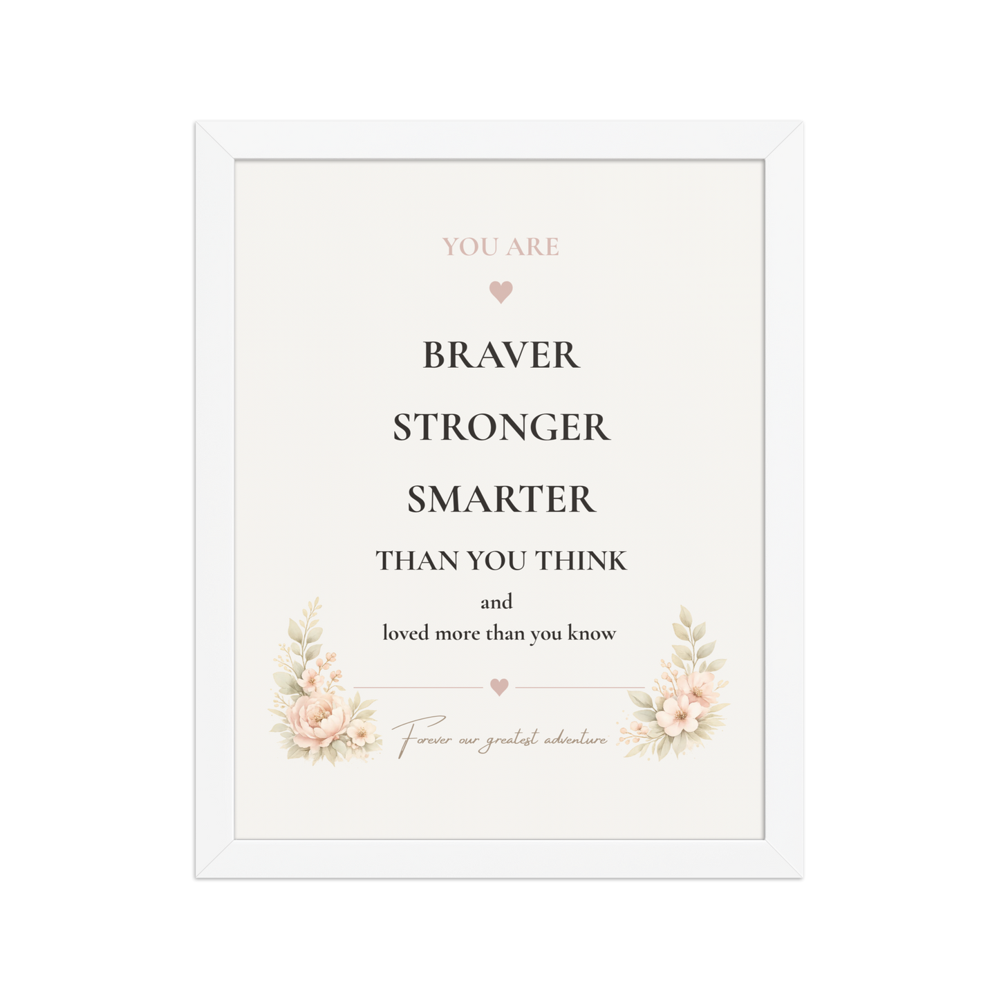 You Are Braver Nursery Quote Print | Framed Children’s Wall Art